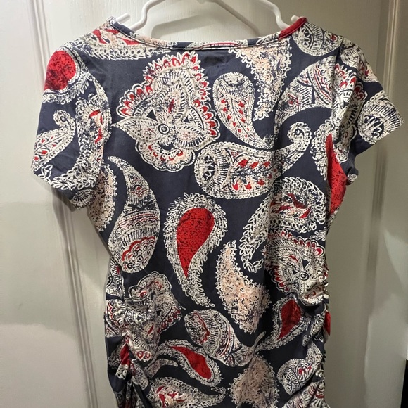 *3 for $15* Paisley print short sleeve Motherhood Maternity shirt. Size M - Picture 5 of 7